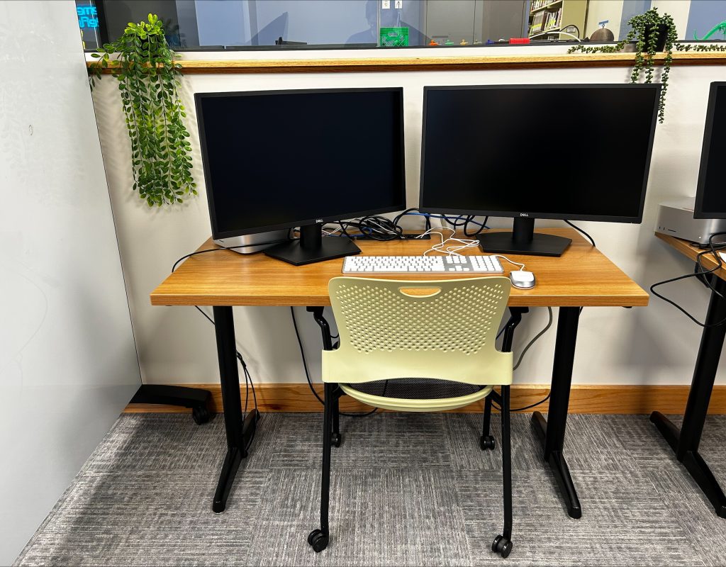Image of a workstation in the Digital Studio